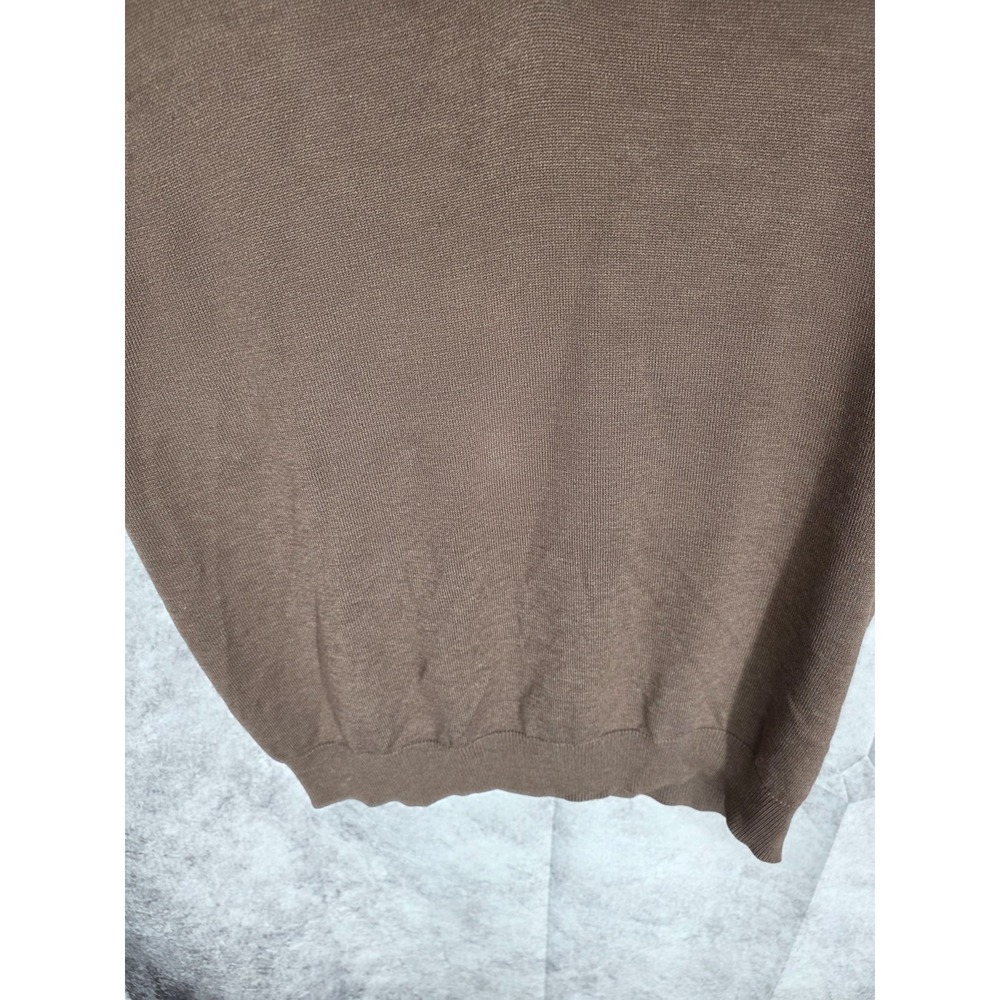 Peter Millar Sweater Vest Mens Large Brown V Neck Pullover Preppy Cashmere Blend - Picture 2 of 11